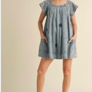 JODIFL Blue Denim Star Dress